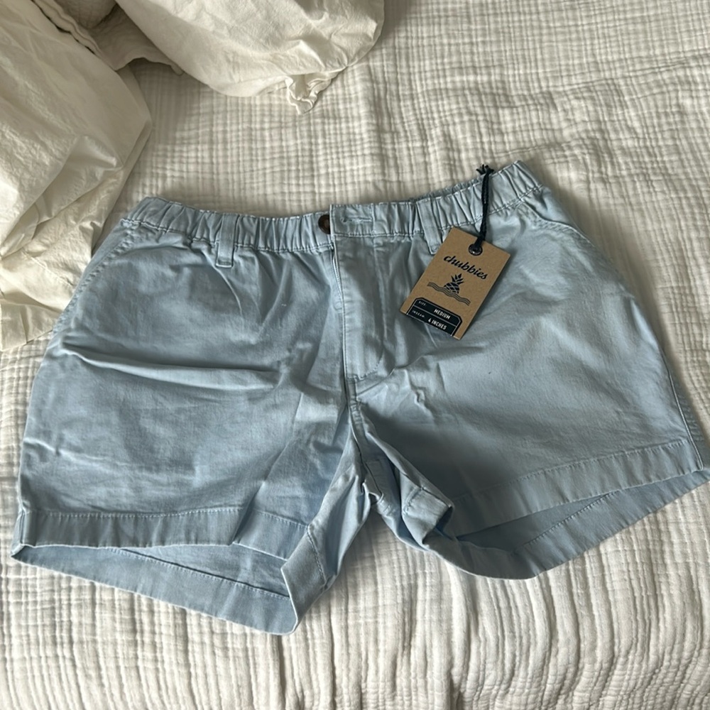 Baby blue chubbies altitude shorts 4 inch inseam. NWT